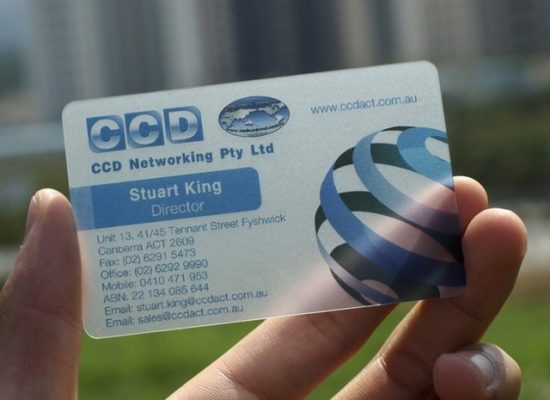 namecard pvc transparent